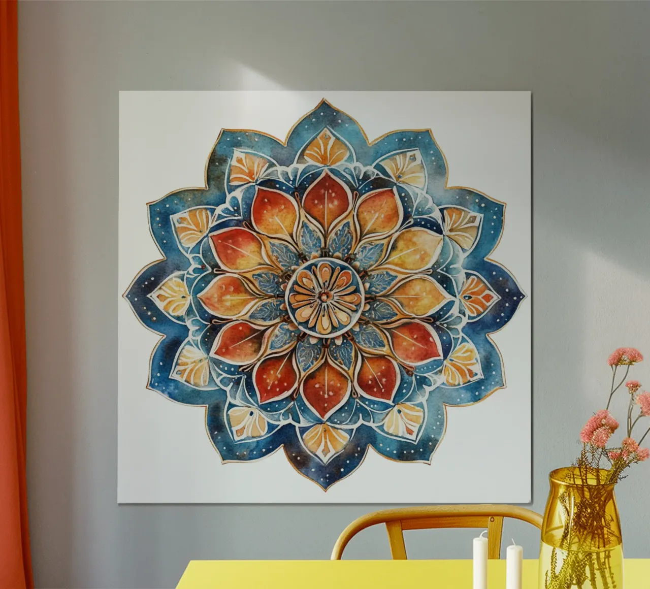 Mandala terrestre ad acquerello poster da Spiritual Touch