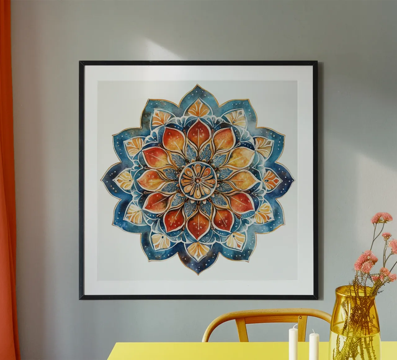 Mandala terrestre ad acquerello poster da Spiritual Touch