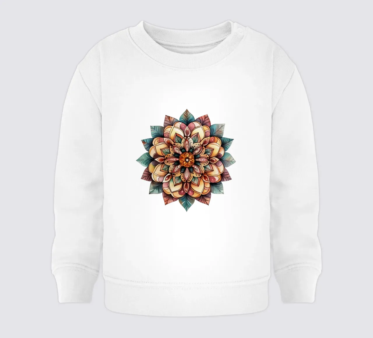 Mandala terrestre ad acquerello felpa neonato da Spiritual Touch