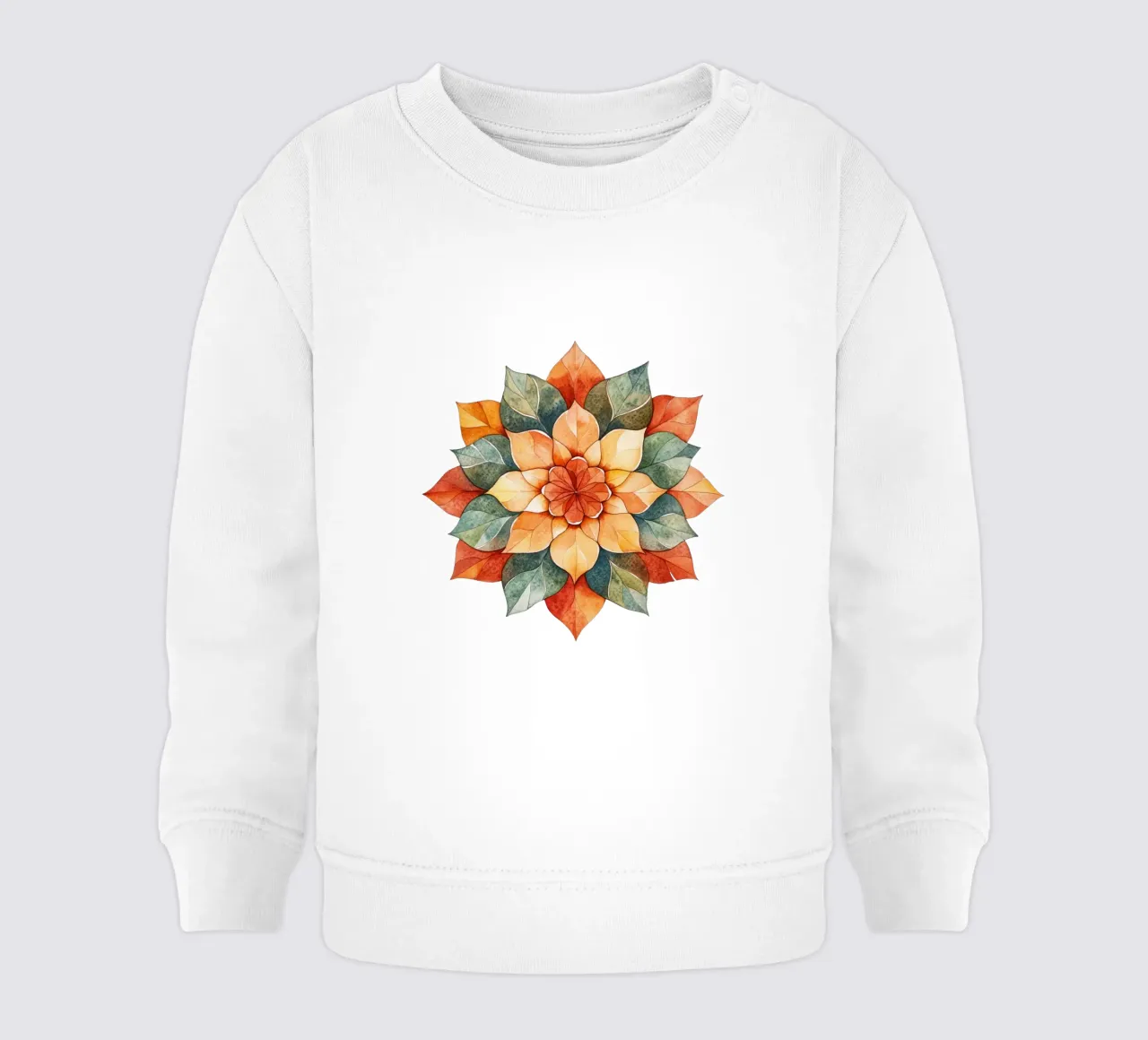 Mandala terrestre ad acquerello felpa neonato da Spiritual Touch