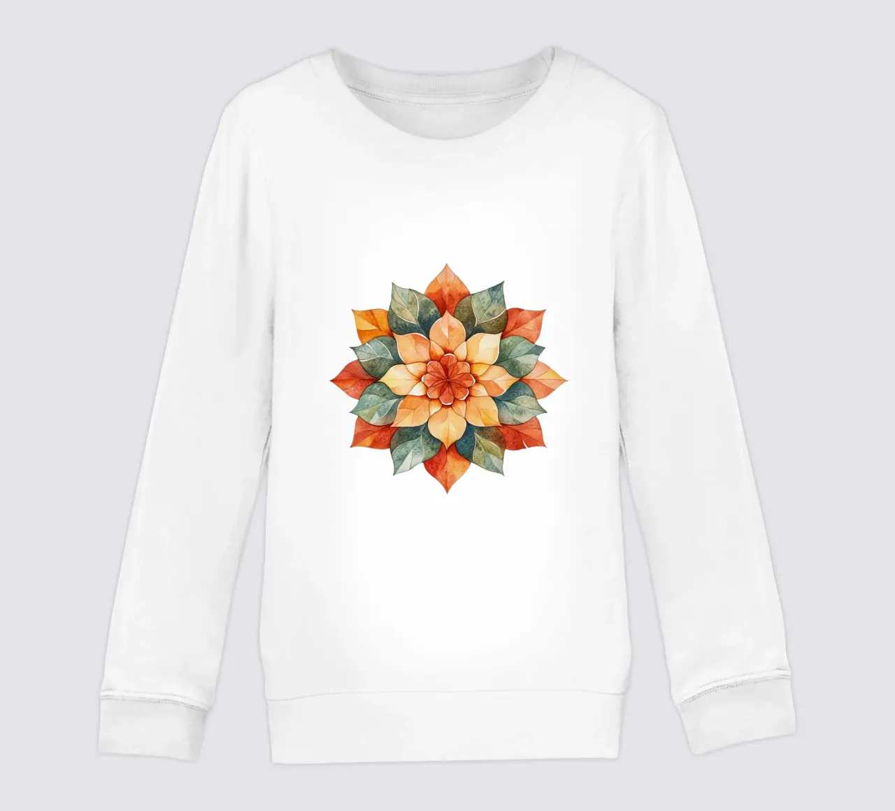 Mandala terrestre ad acquerello felpa bambino da Spiritual Touch