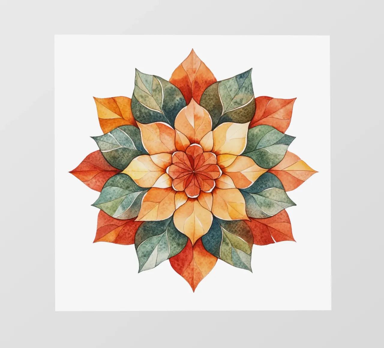 Mandala terrestre ad acquerello pellicola backlit da Spiritual Touch