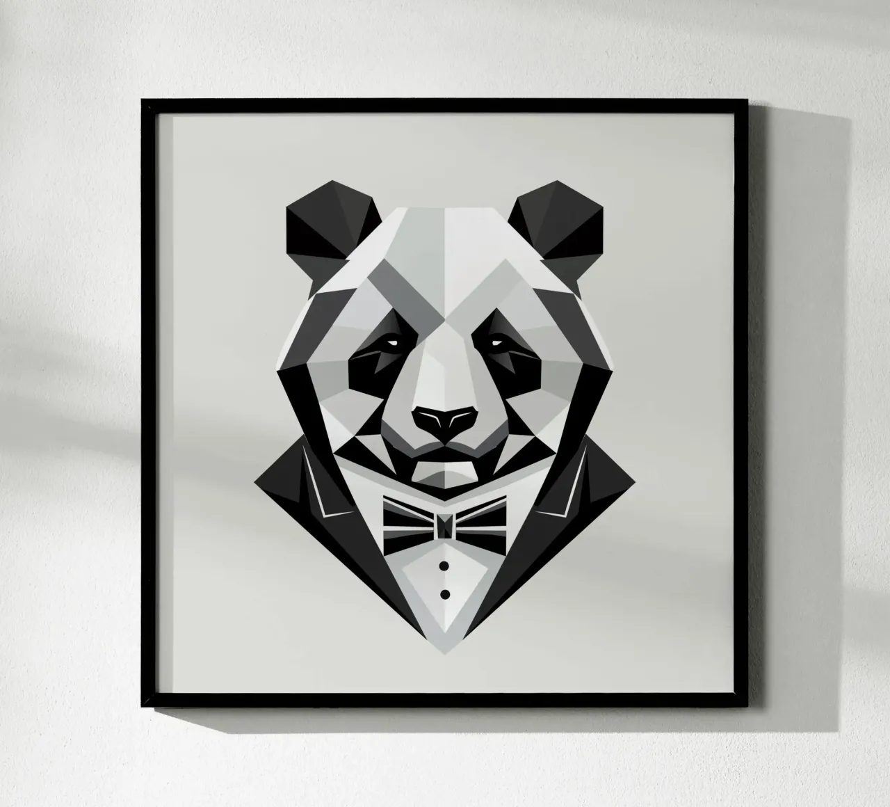 Raffinatezza geometrica: il panda in giacca da sera carta hahnemühle da namosh