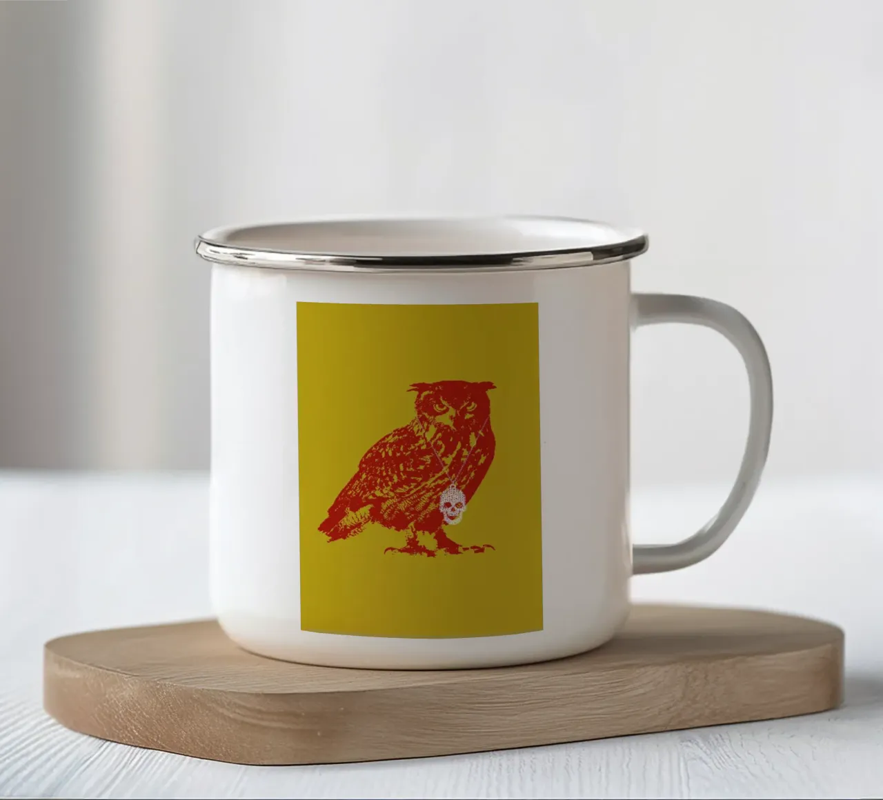 Oldskool 7 Emaille Tasse von Evita Witzenhausen