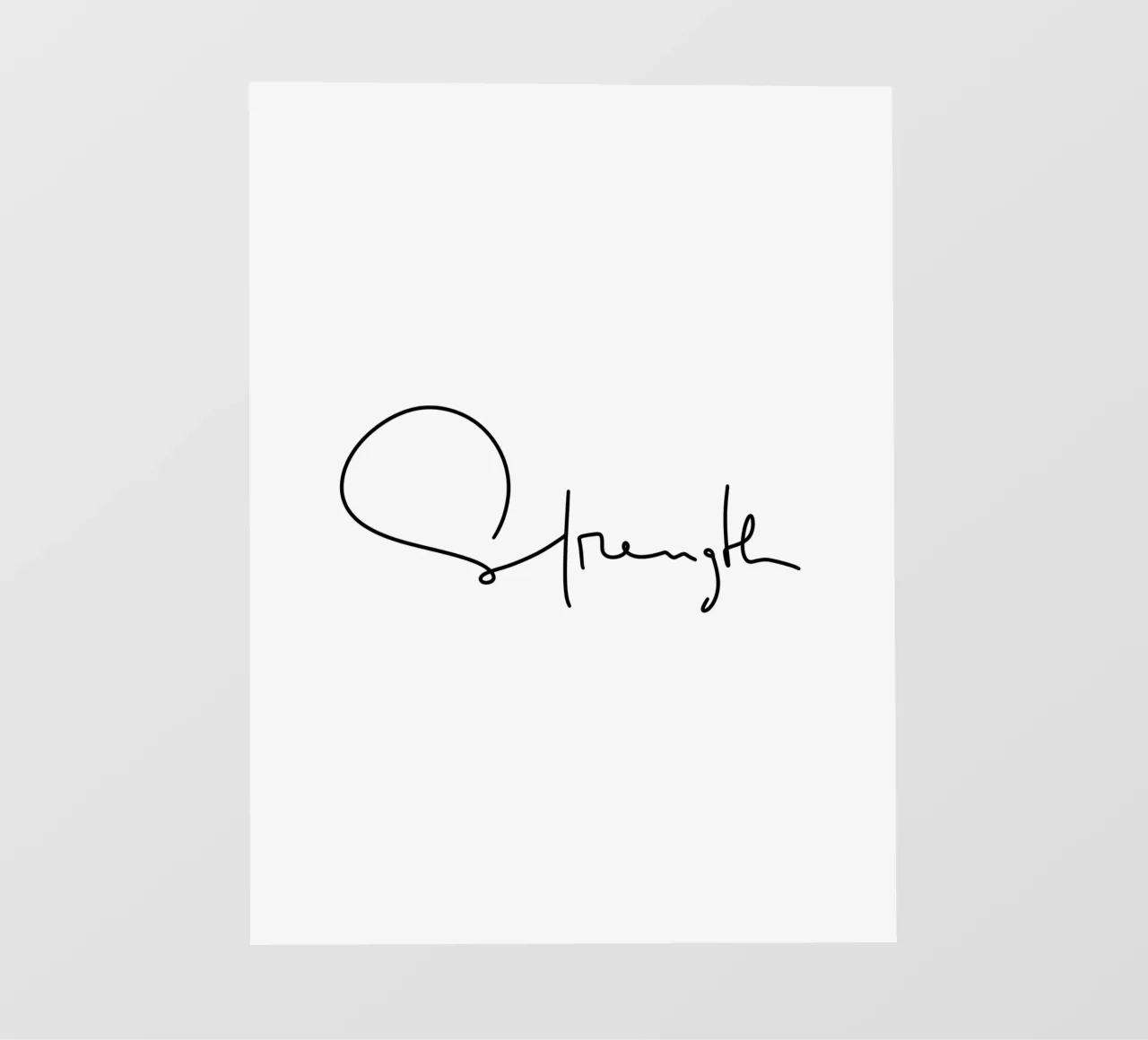 Strength fotobehang van LIMITED EDITION LETTERS