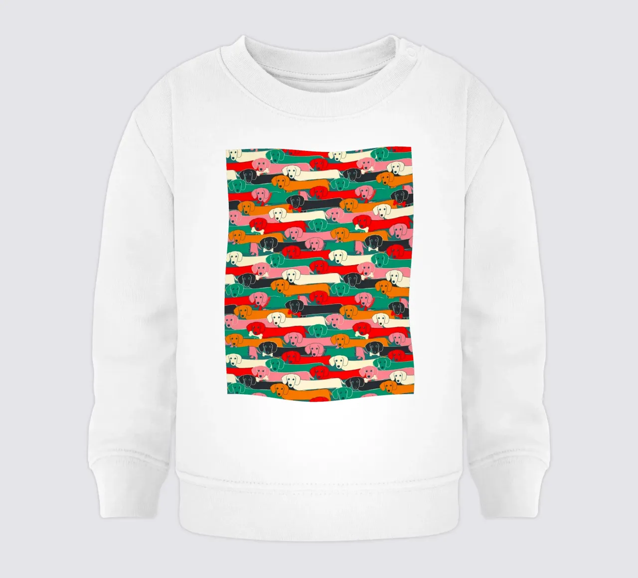 Colorful Dachshund Dog Pattern felpa neonato da showmemars