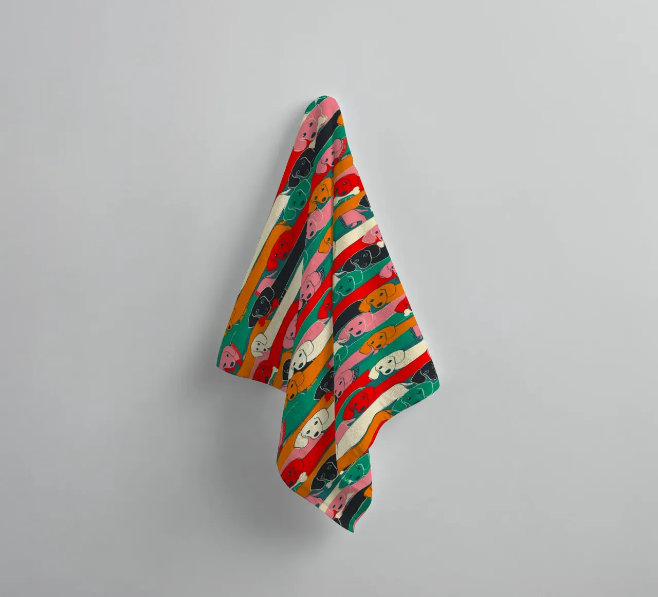 Colorful Dachshund Dog Pattern asciugamano da bagno da showmemars