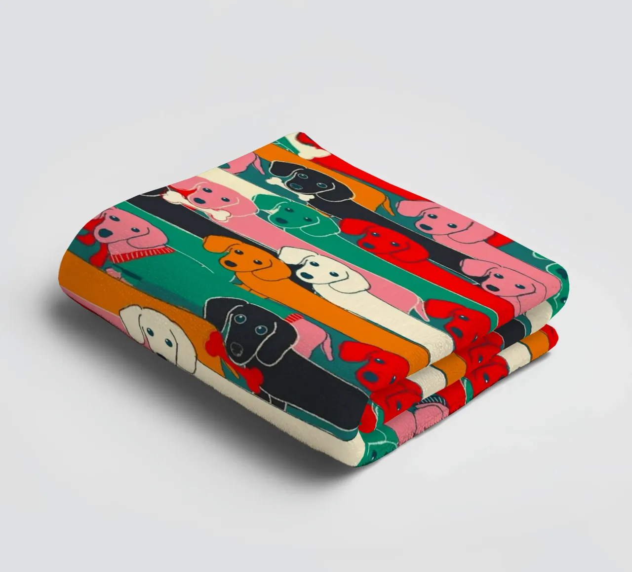 Colorful Dachshund Dog Pattern asciugamano da bagno da showmemars
