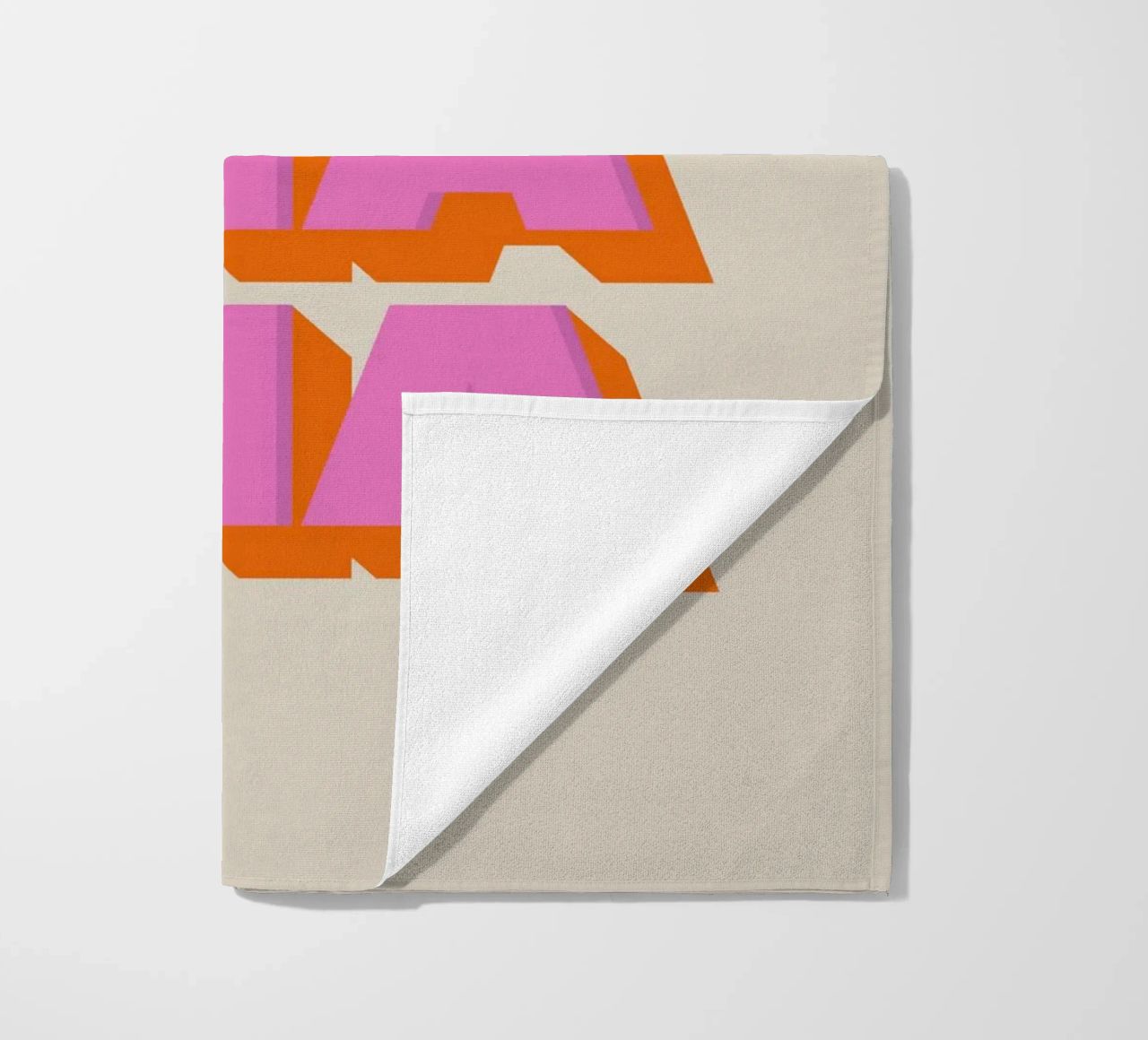 Retro "Cha Cha Cha" Typography Art Print In Pink And Orange telo mare da showmemars