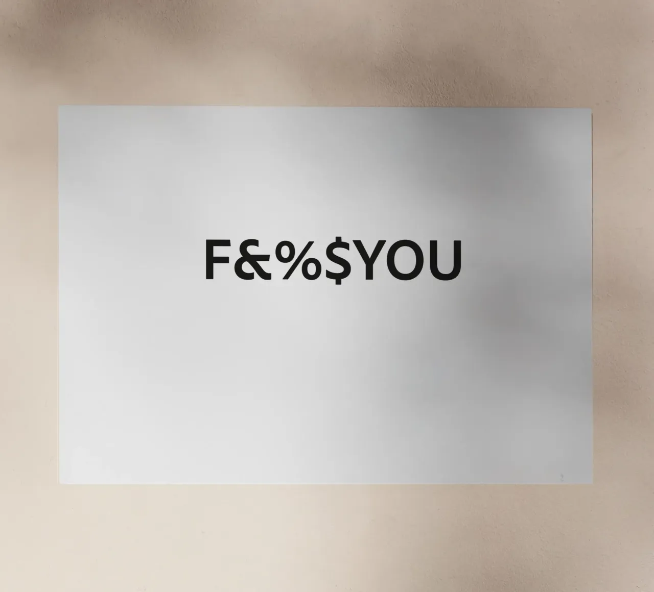 FCKYOU pellicola backlit da Flo Klein