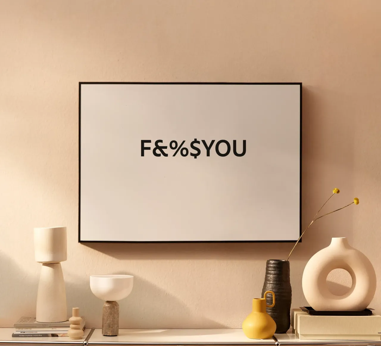FCKYOU plexiglass da Flo Klein