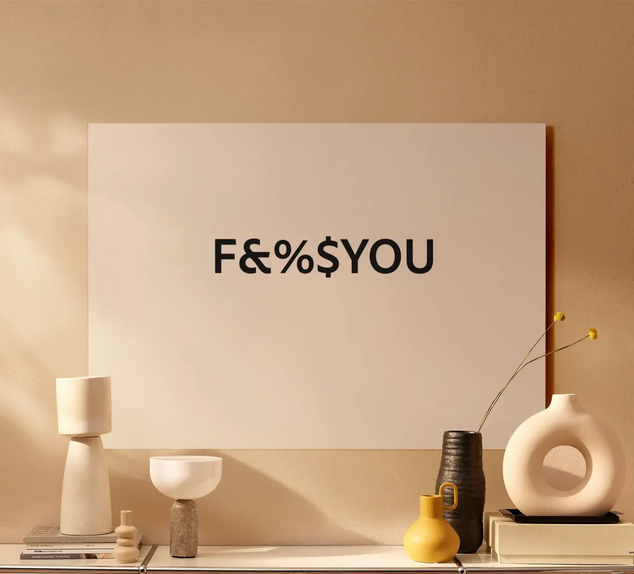 FCKYOU plexiglass da Flo Klein