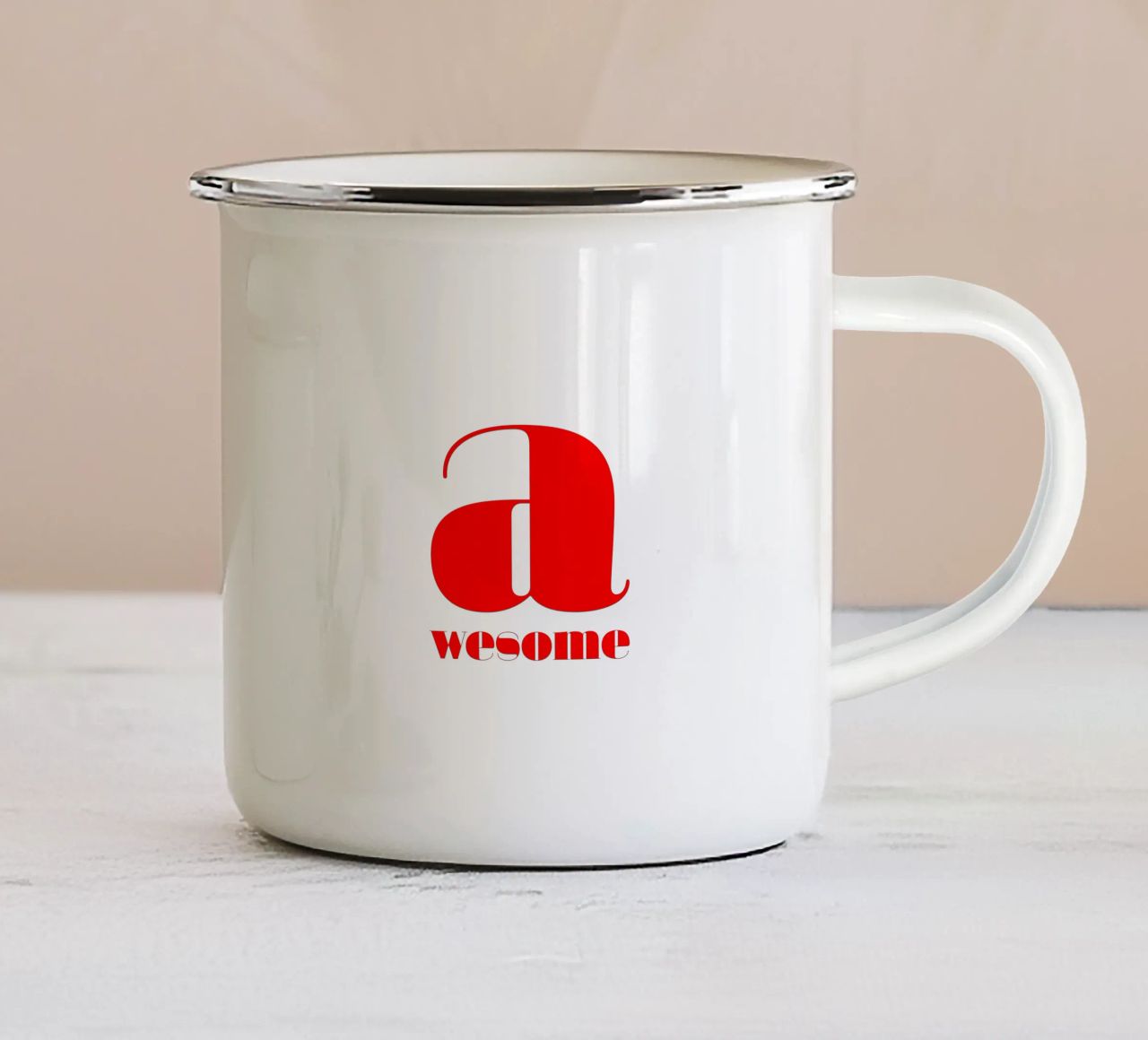 awesome tazza in smalto da Typehype