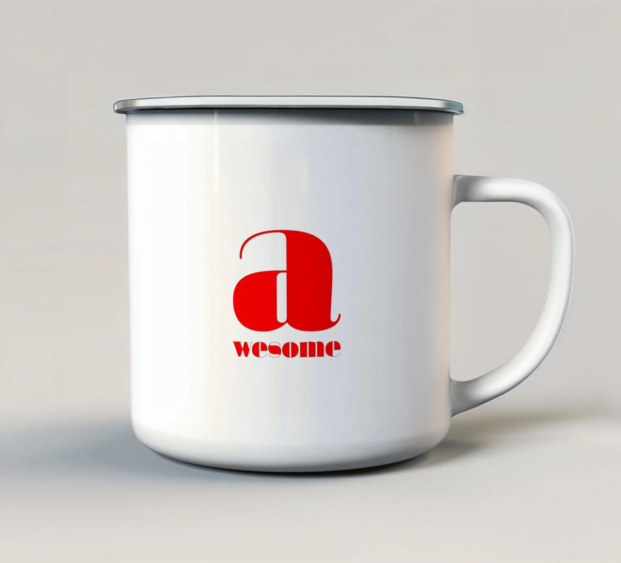 awesome tazza in smalto da Typehype