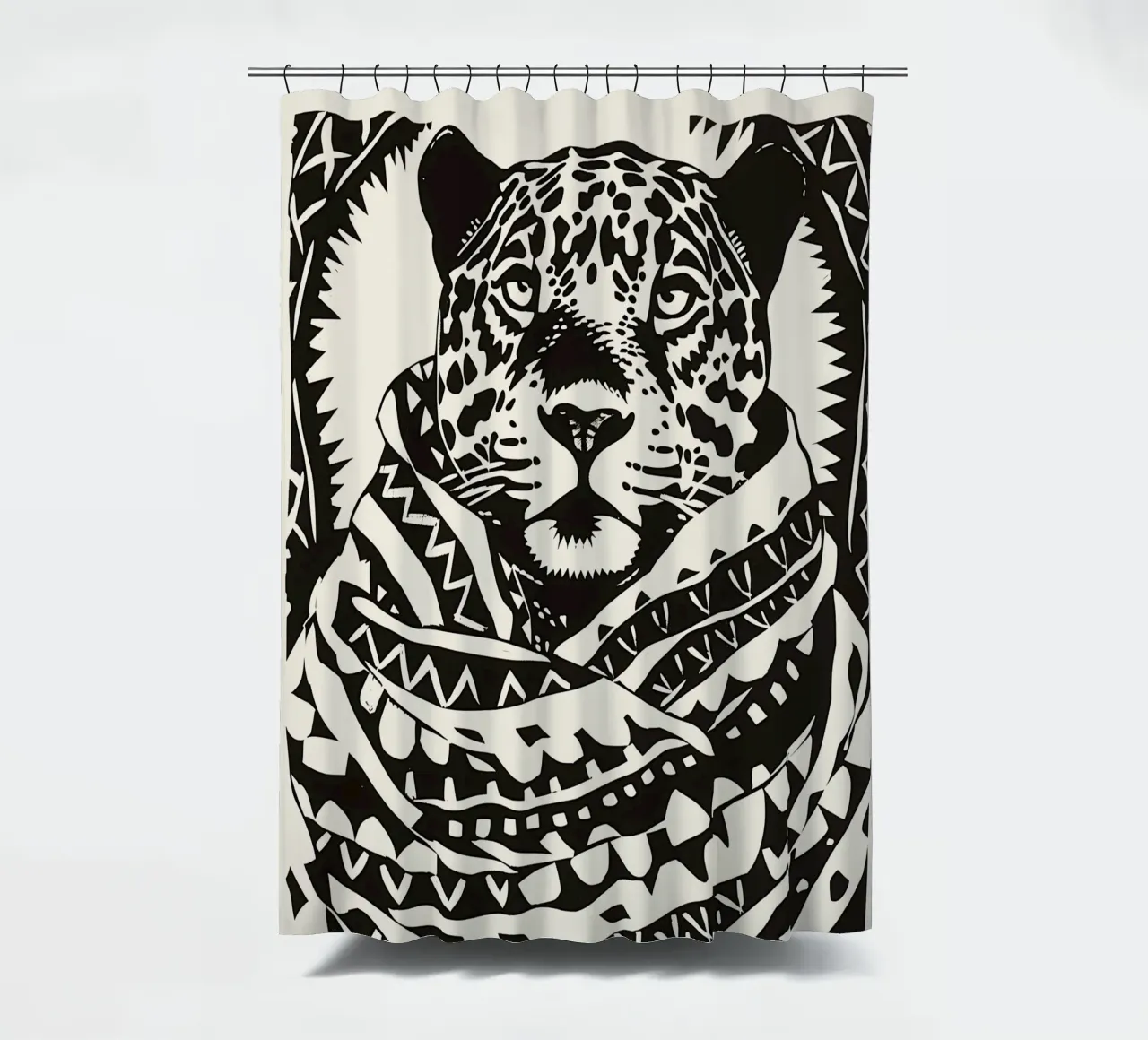 Modello Jaguar in bianco e nero tenda da doccia da Autofocus