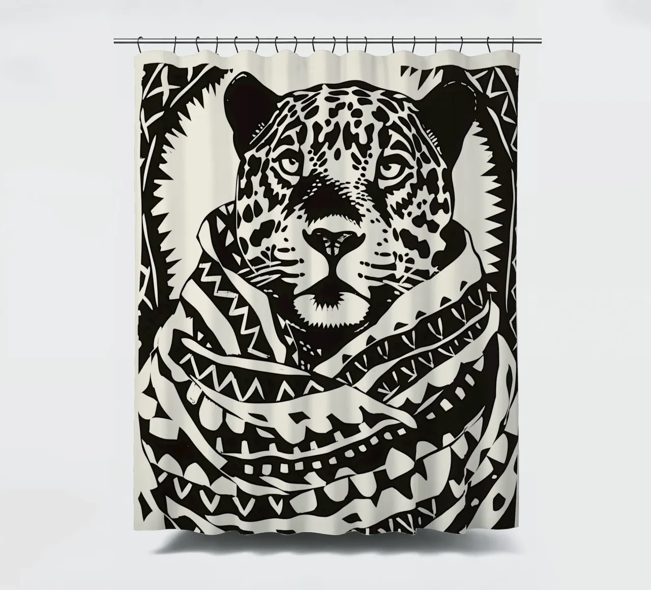 Modello Jaguar in bianco e nero tenda da doccia da Autofocus
