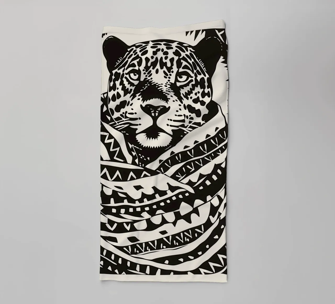 Modello Jaguar in bianco e nero asciugamano da bagno da Autofocus