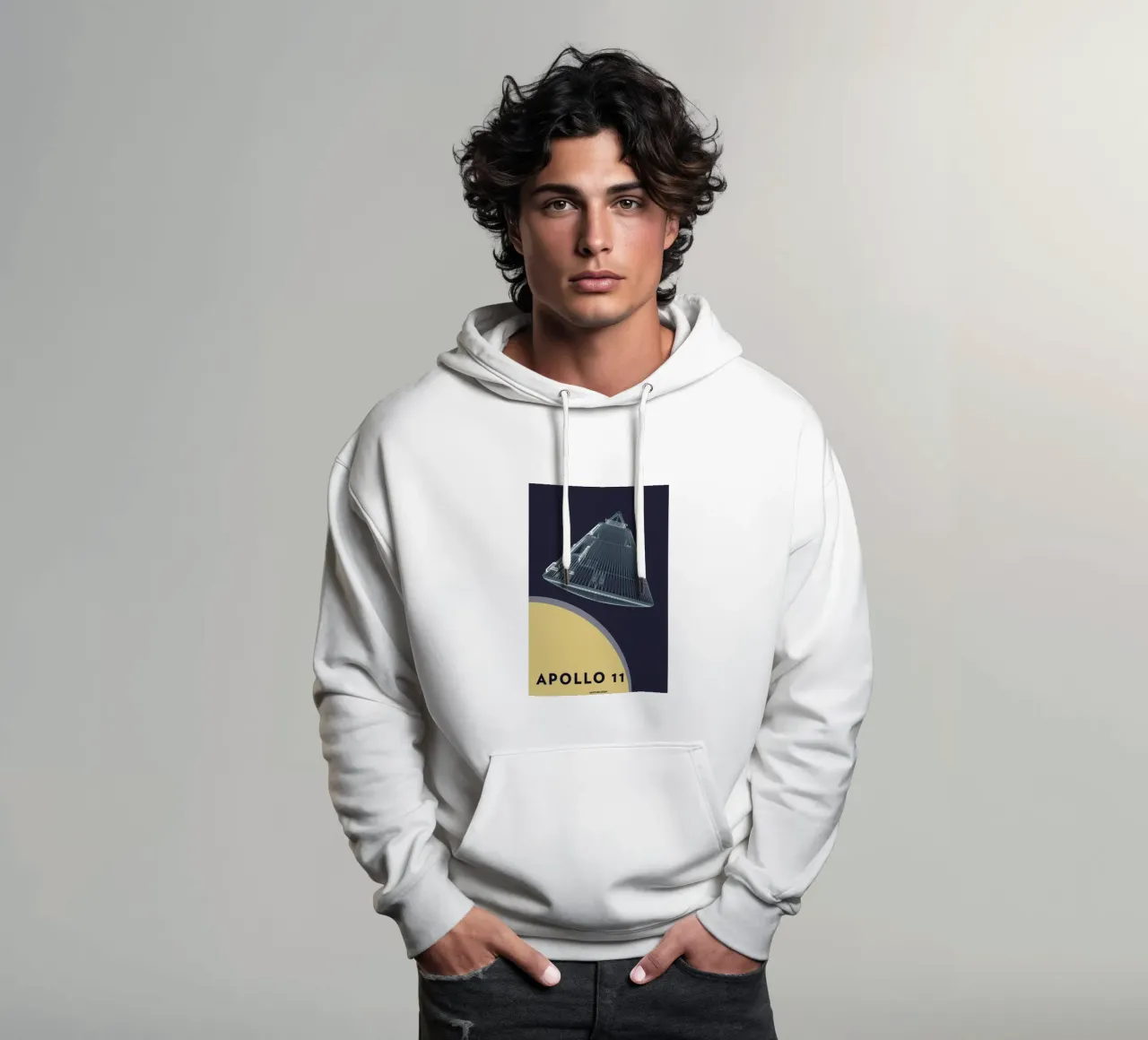 Apollo 11  Landing Module 5 felpa con cappuccio da Marc Schulthess