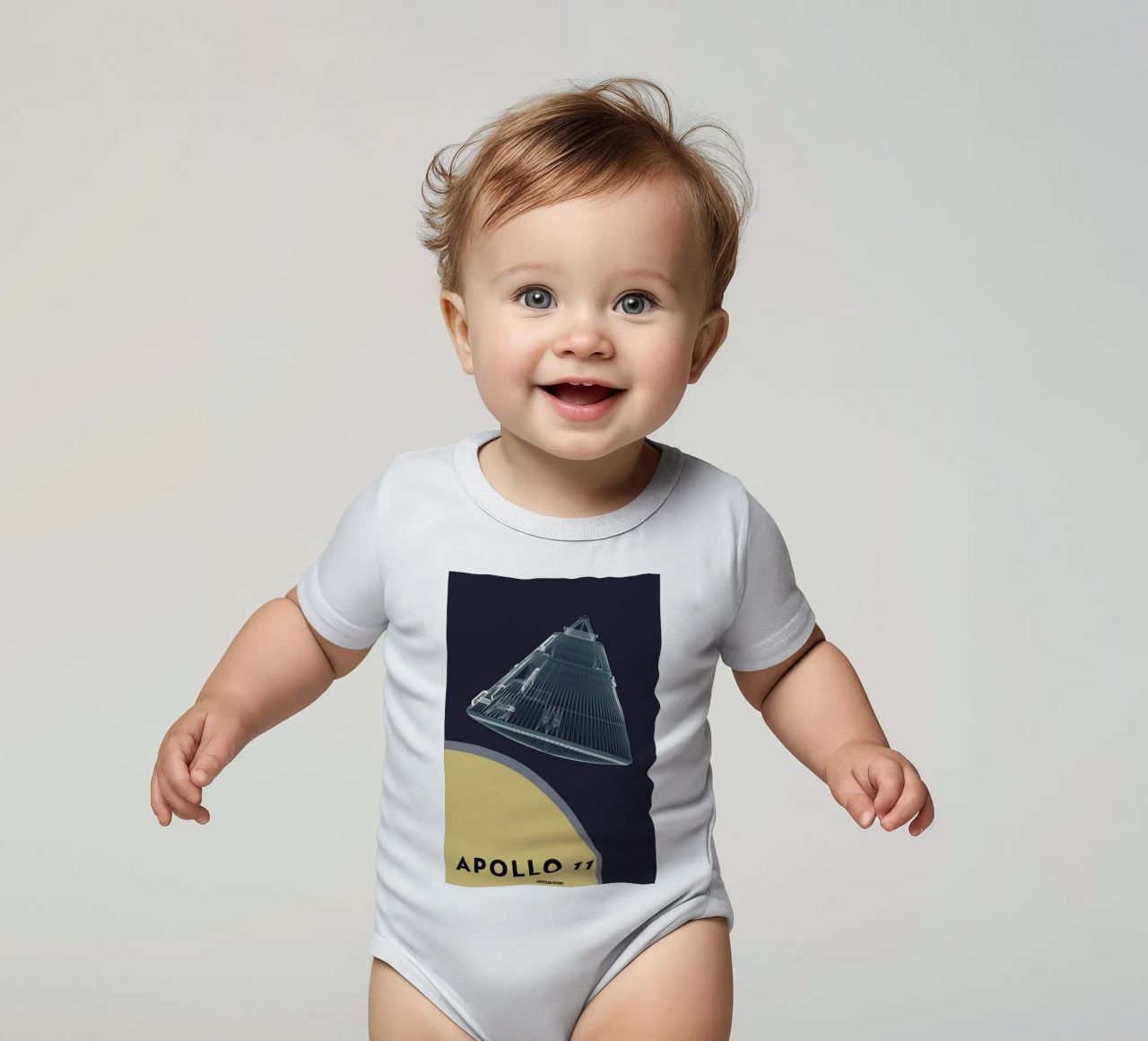 Apollo 11  Landing Module 5 body neonato maniche corte da Marc Schulthess