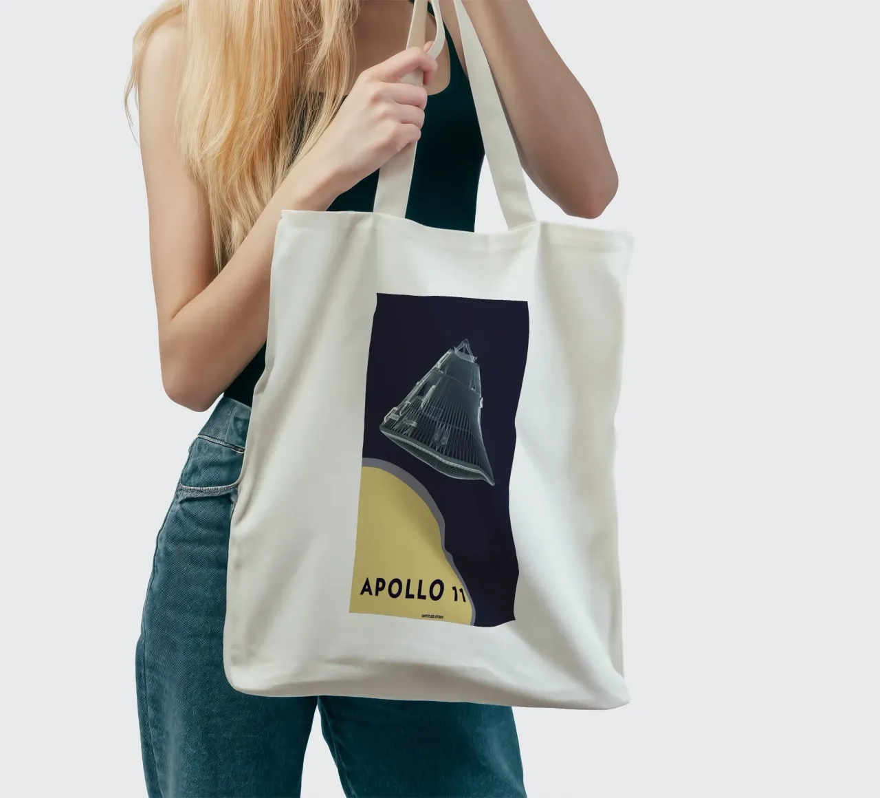 Apollo 11 Landing Module 5 borsa in juta da Marc Schulthess