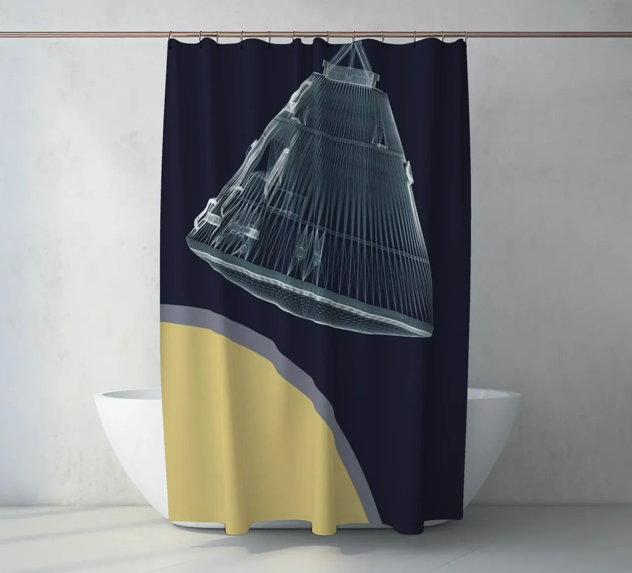 Apollo 11 Landing Module 5 tenda da doccia da Marc Schulthess