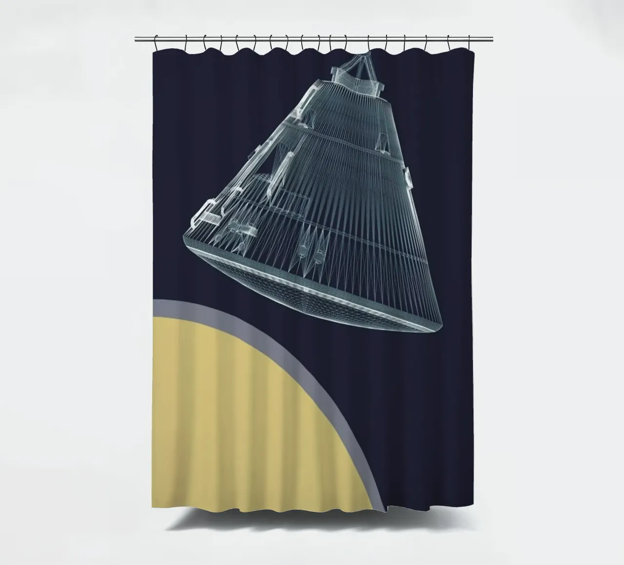 Apollo 11 Landing Module 5 tenda da doccia da Marc Schulthess