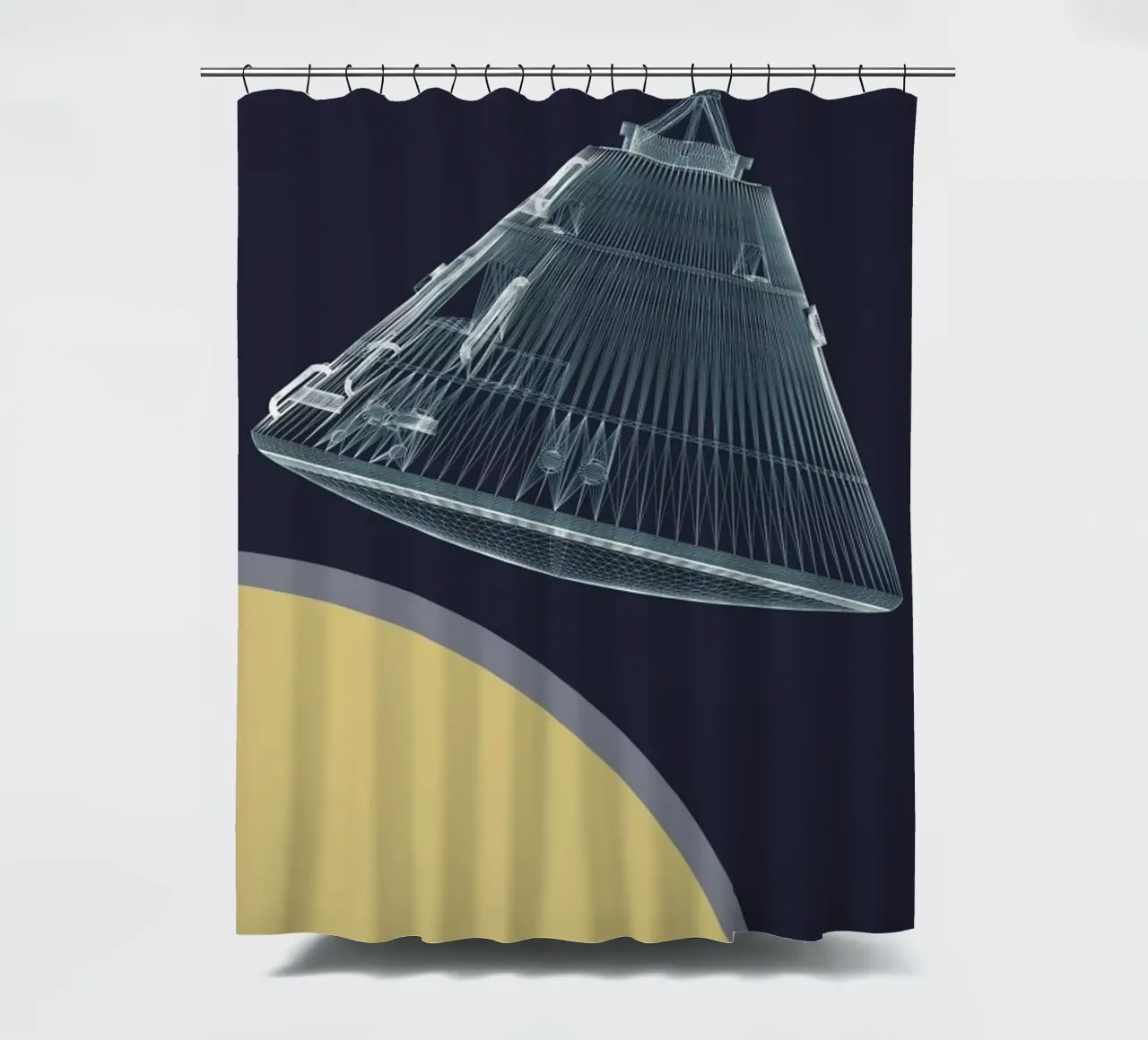 Apollo 11 Landing Module 5 tenda da doccia da Marc Schulthess