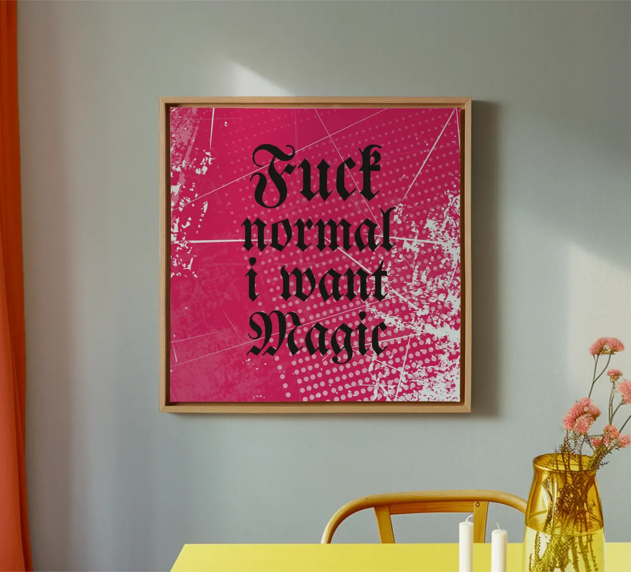 Magic canvas met Baklijst van Flo Klein