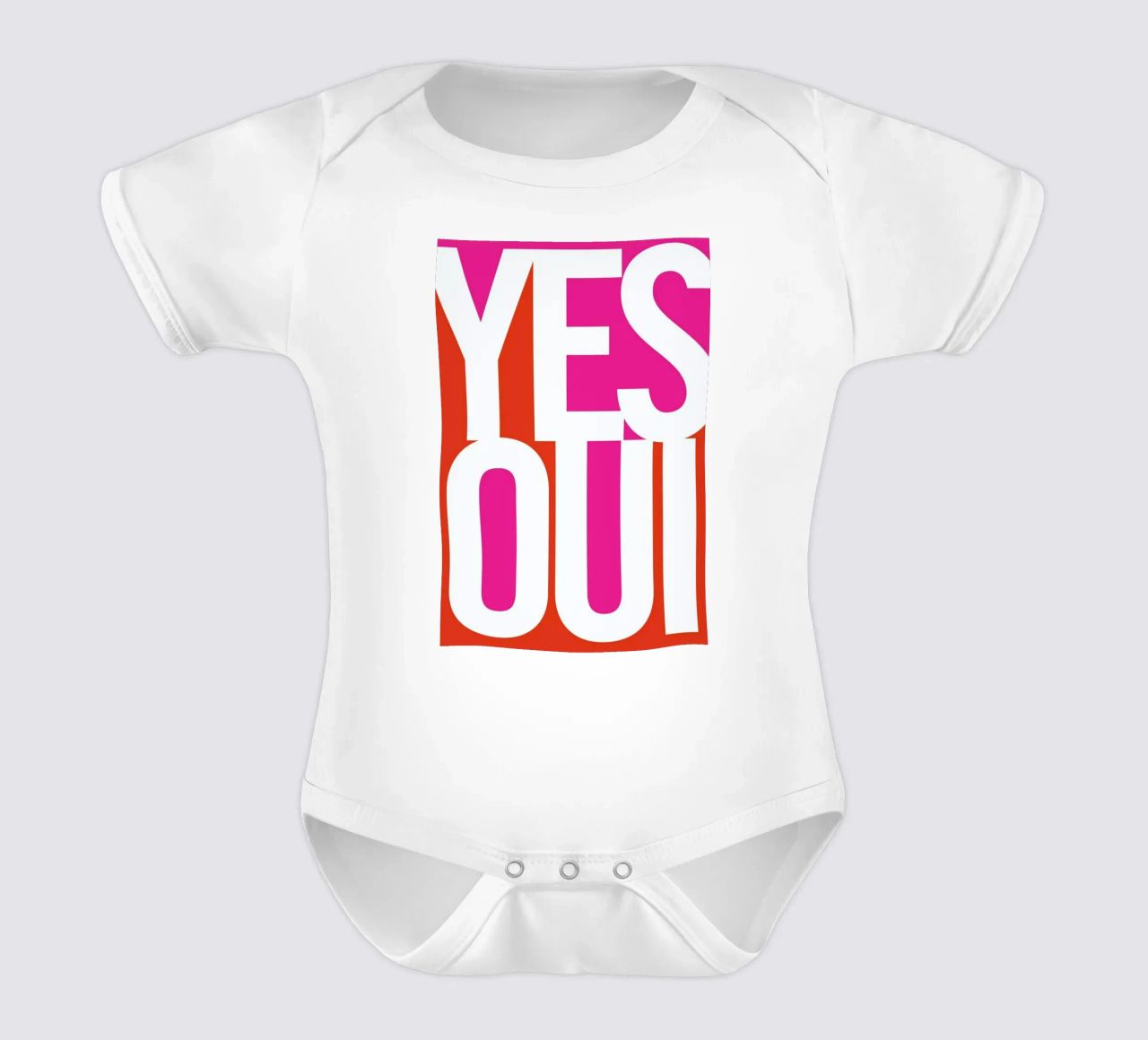 Oui! Kurzarm Babybody von Bo Lundberg