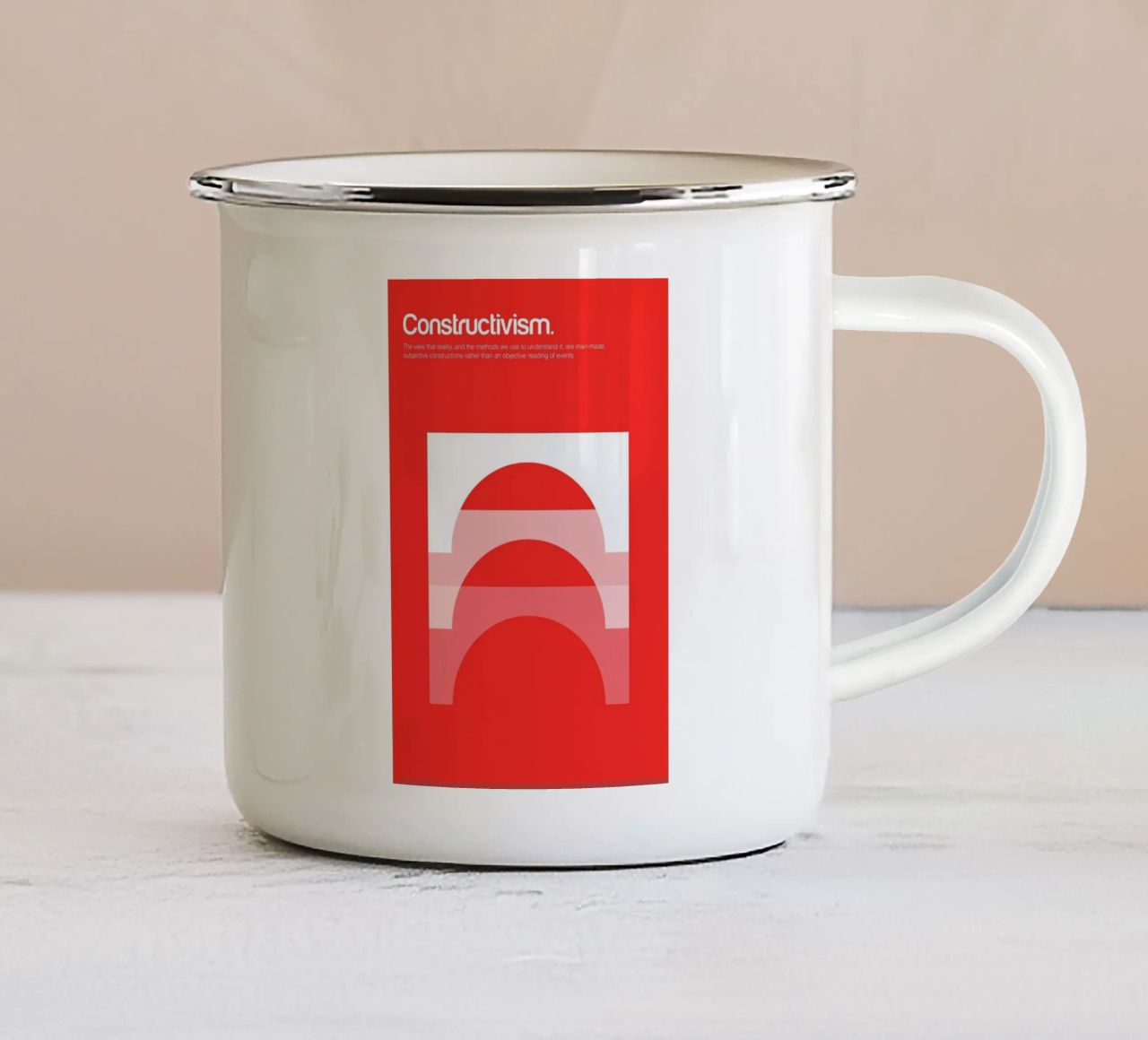 Constructivism tazza in smalto da Genís Carreras