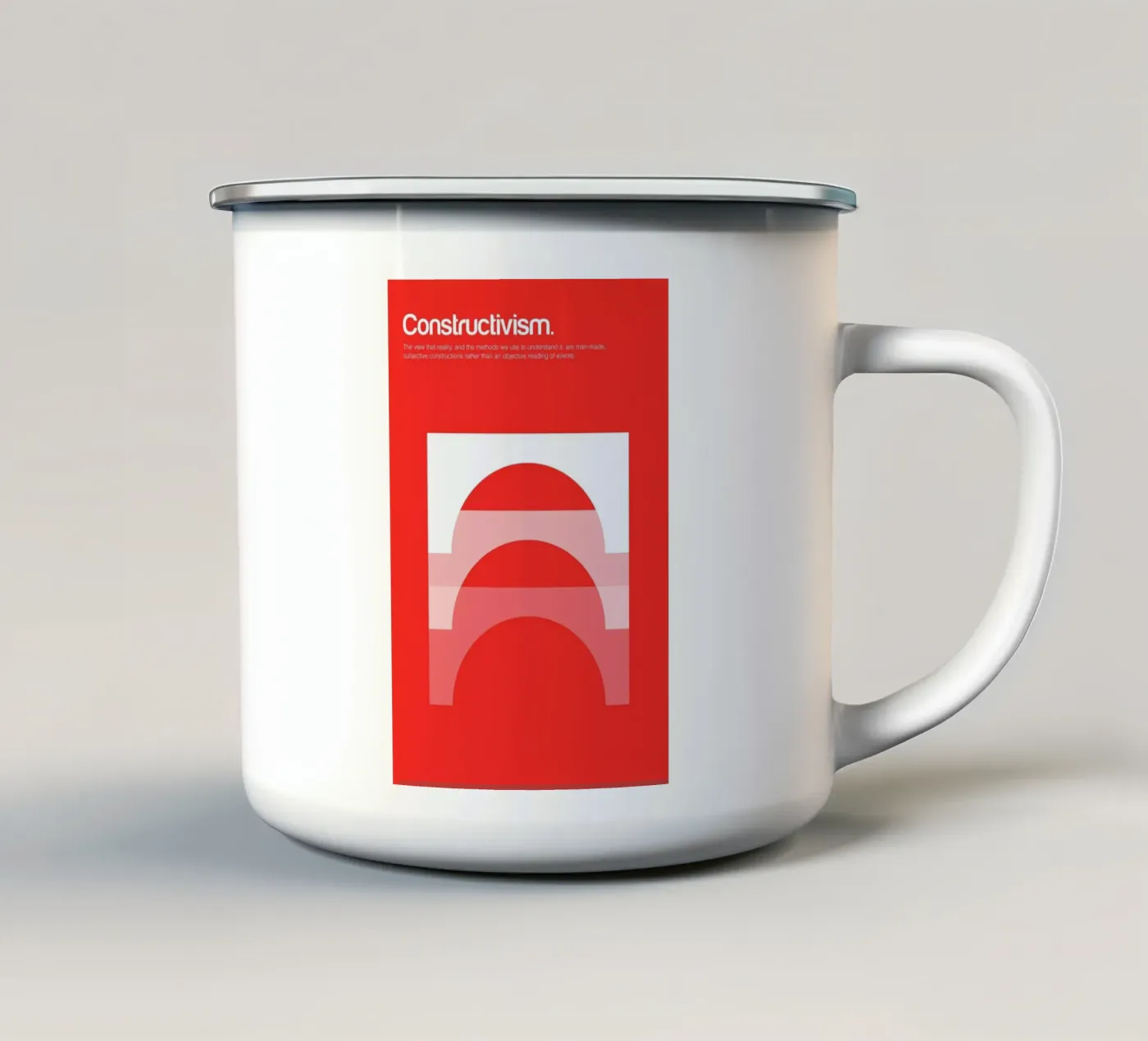 Constructivism enamel mug by Genís Carreras