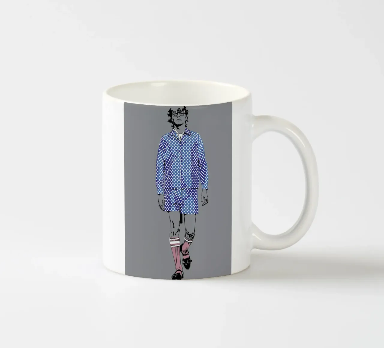 Man 2 Keramik Tasse von Marcell Naubert