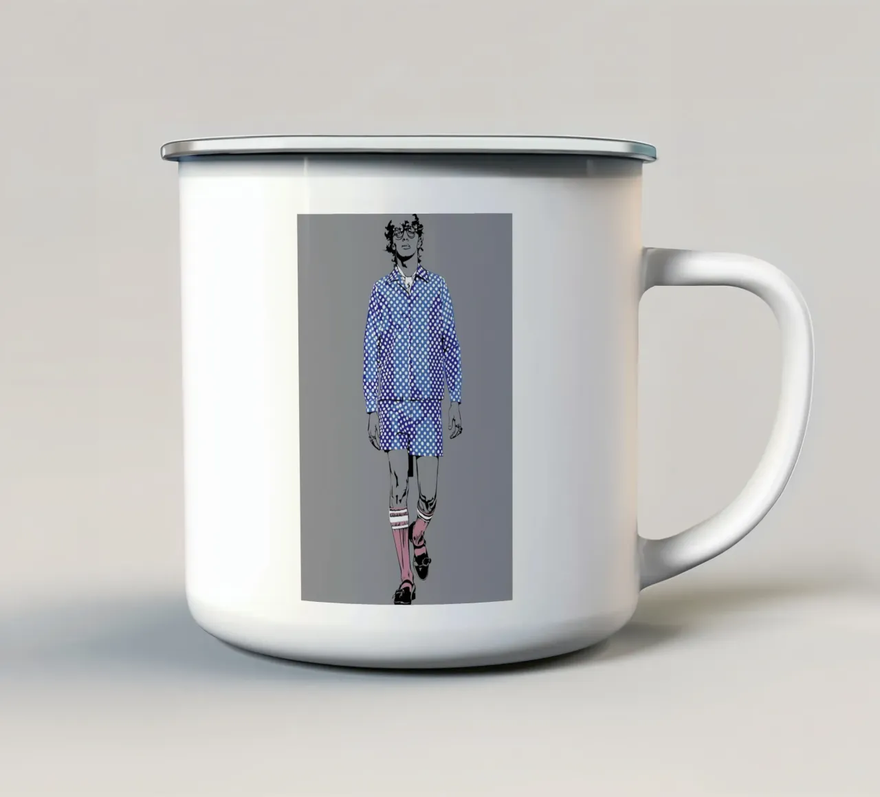 Man 2 emaille mok van Marcell Naubert