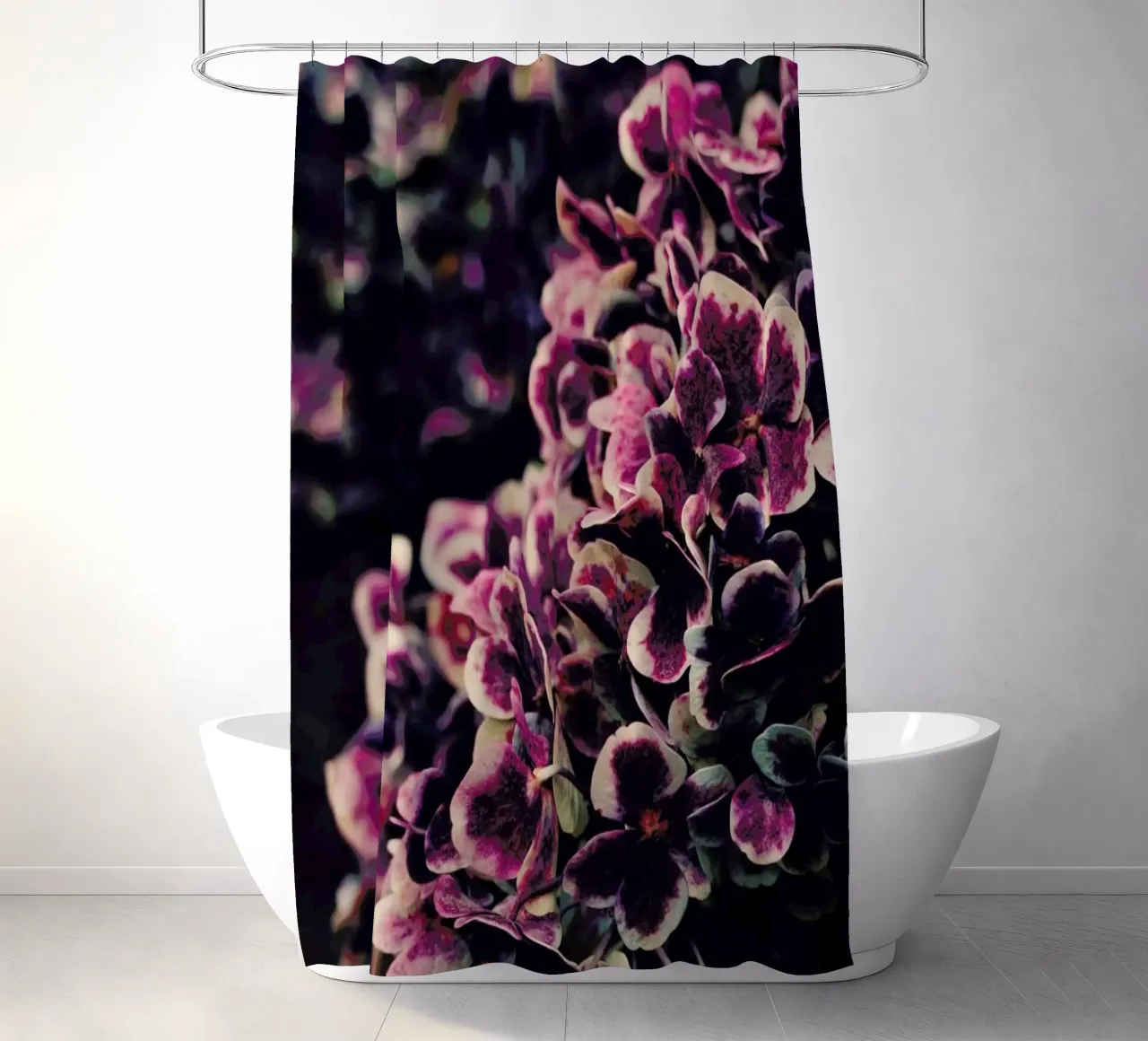Deep Purple shower curtain by Ingrid Beddoes