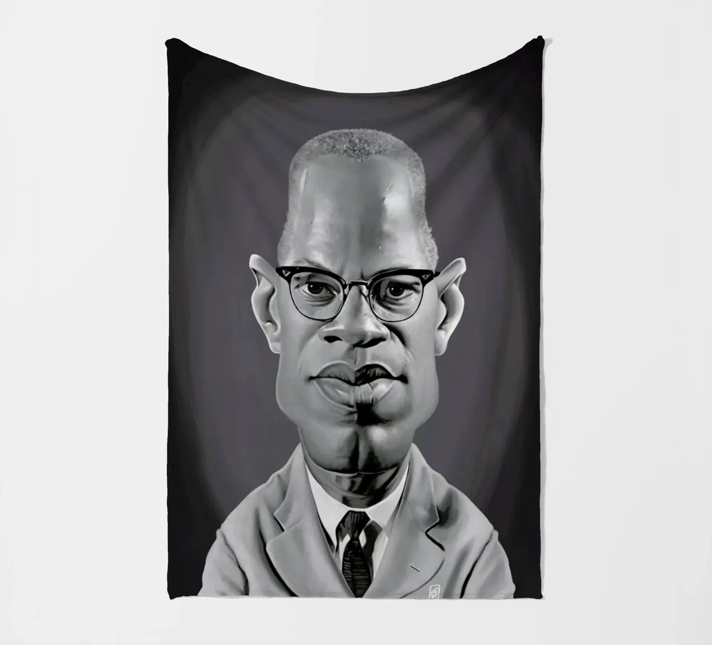Malcolm X Fleecedecke von Rob Art | Illustration