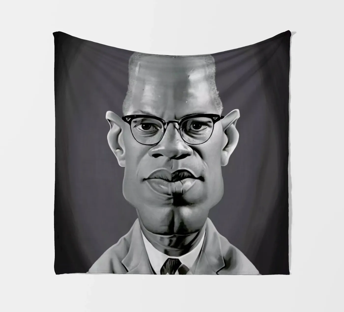 Malcolm X Fleecedecke von Rob Art | Illustration