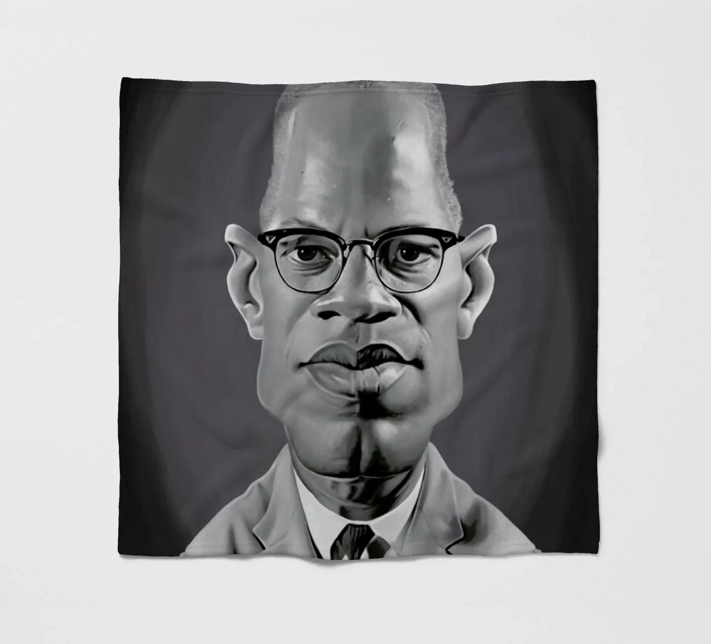 Malcolm X Fleecedecke von Rob Art | Illustration