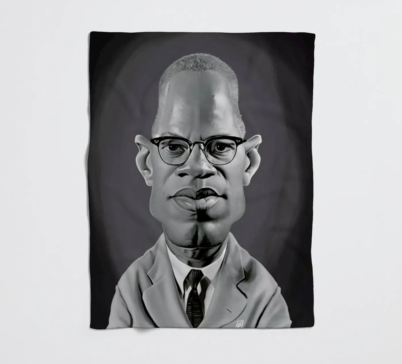 Malcolm X Fleecedecke von Rob Art | Illustration