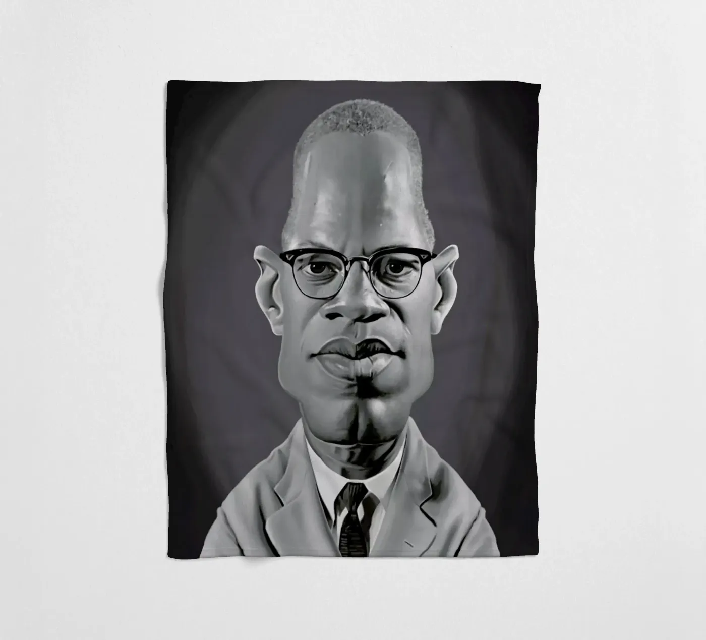 Malcolm X Fleecedecke von Rob Art | Illustration