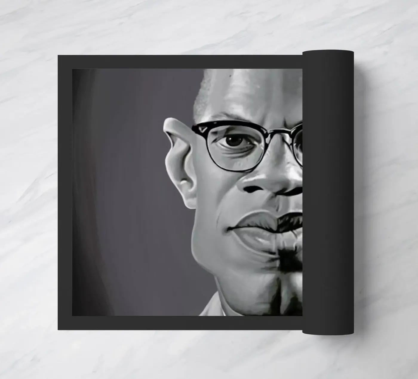 Malcolm X doormat by Rob Art | Illustration