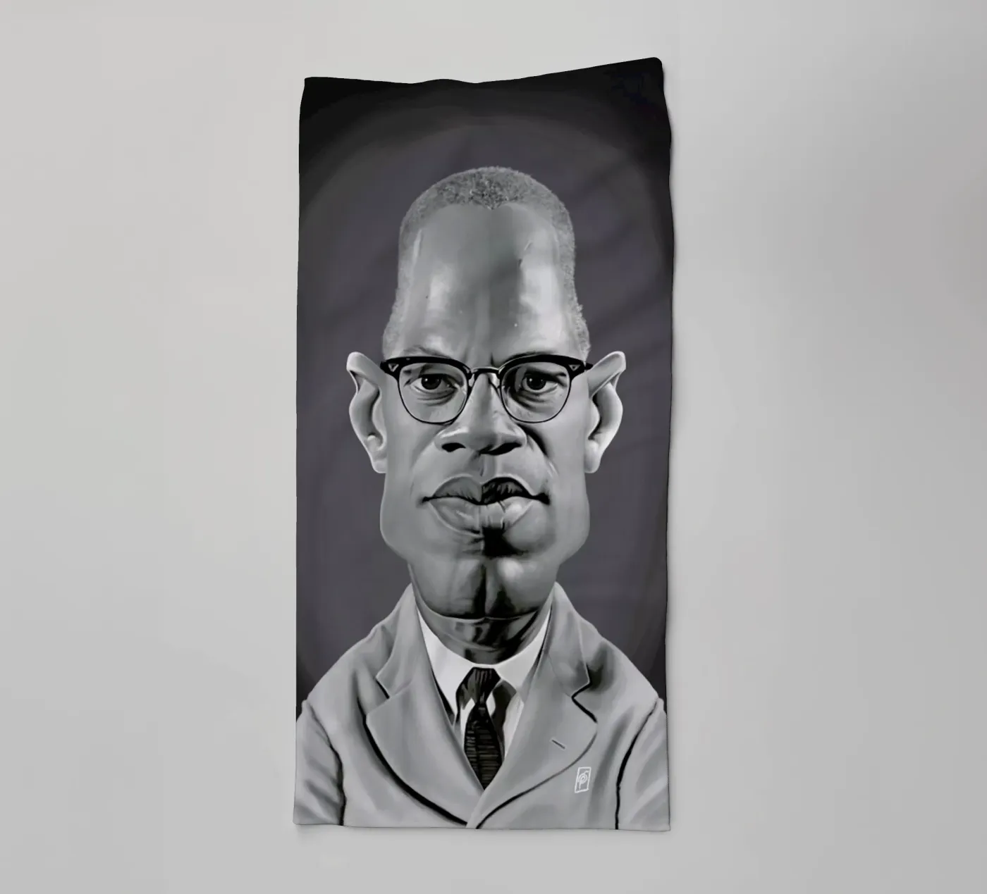Malcolm X towel by Rob Art | Illustration