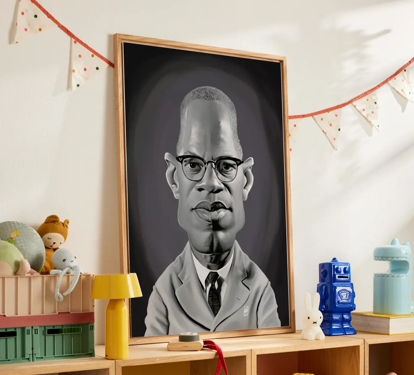 Malcolm X plexiglas de Rob Art | Illustration