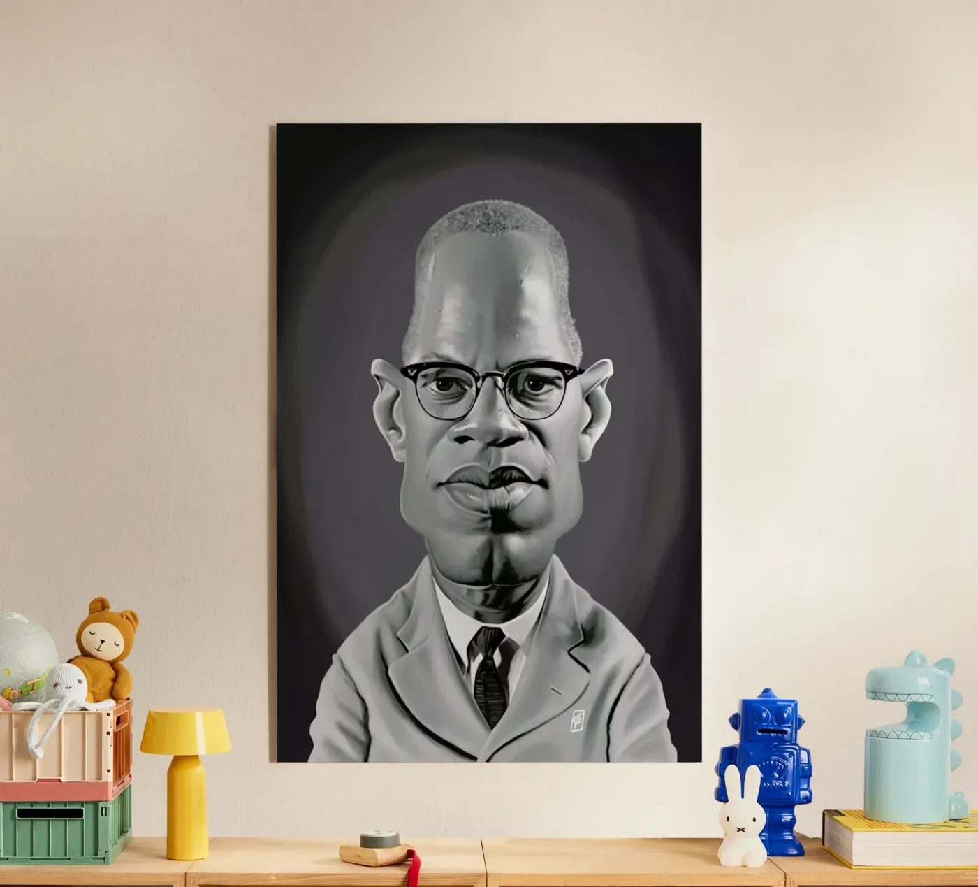 Malcolm X plexiglas de Rob Art | Illustration