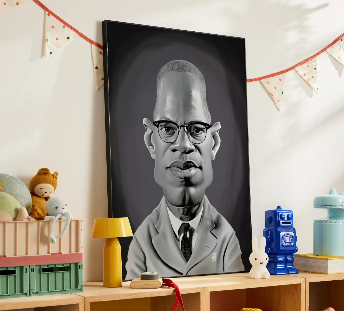 Malcolm X forex-plaat van Rob Art | Illustration