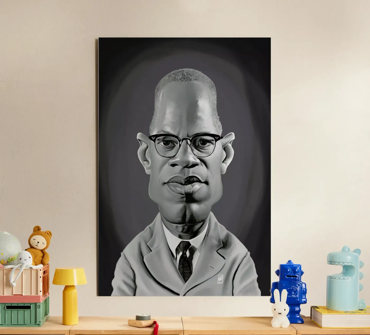 Malcolm X forex-plaat van Rob Art | Illustration