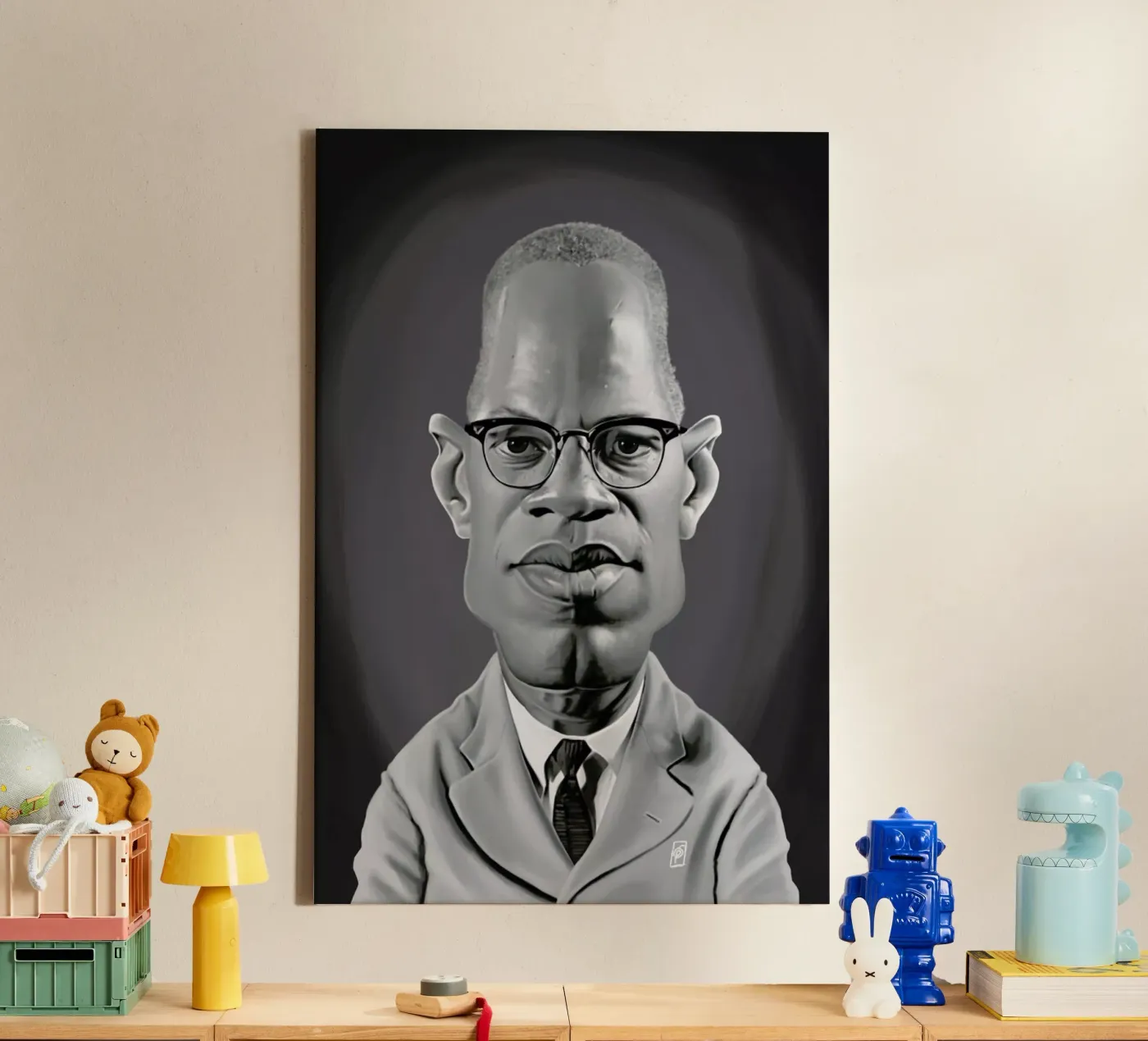 Malcolm X tela da Rob Art | Illustration