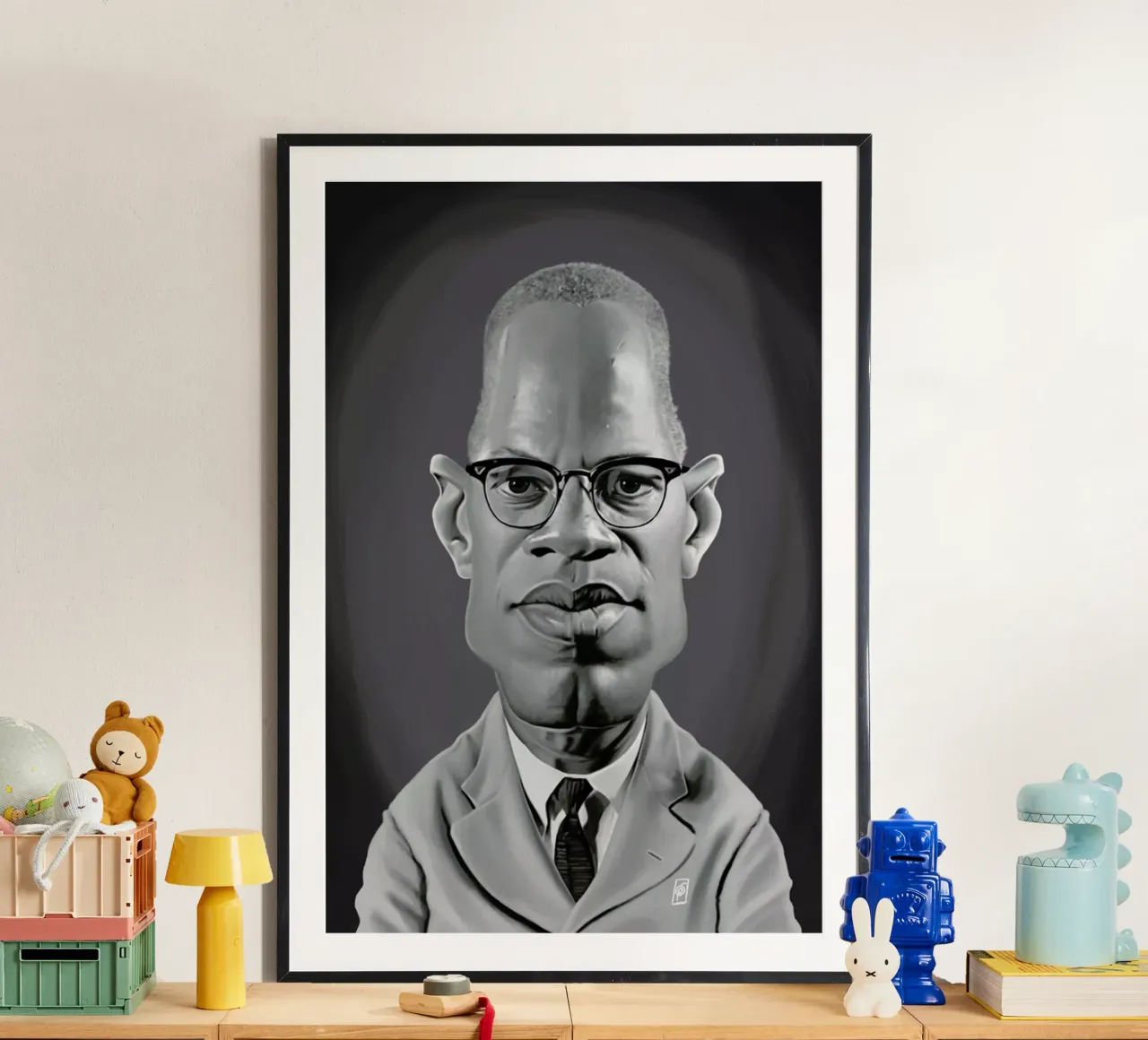 Malcolm X carta hahnemühle da Rob Art | Illustration