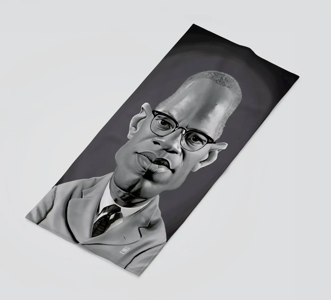 Malcolm X Strandtuch von Rob Art | Illustration