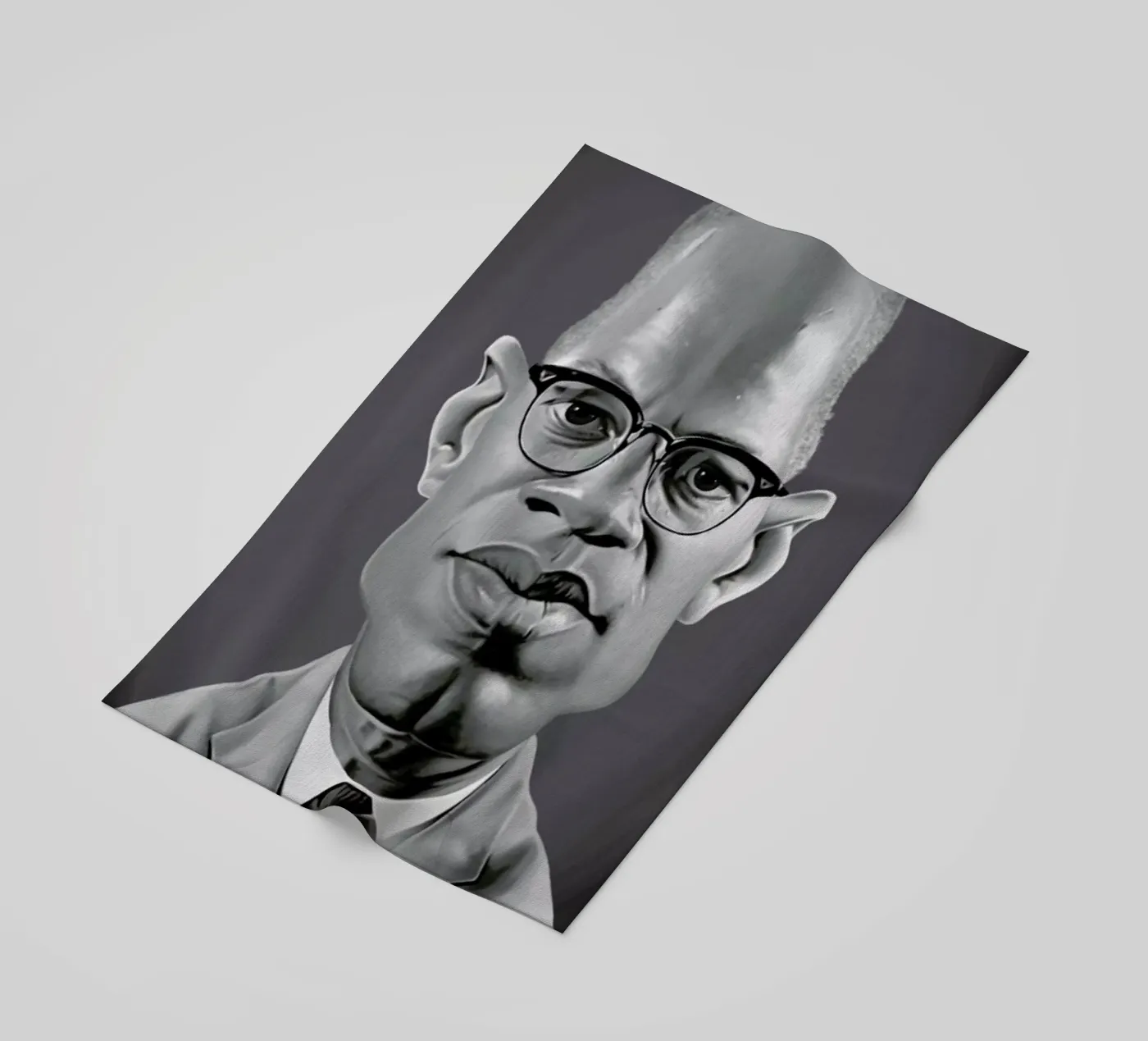Malcolm X Strandtuch von Rob Art | Illustration