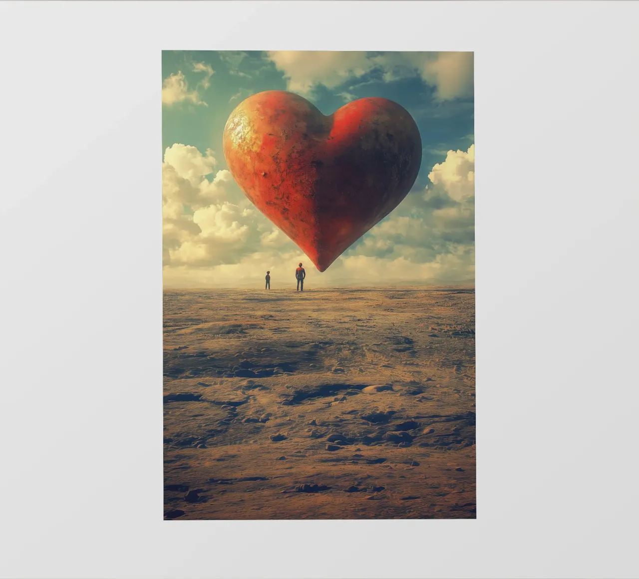 Big heart in the desert pellicola backlit da Synthaira